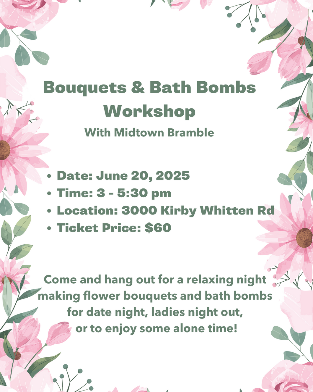 Bouquets and Bath Bombs: An evening with Buff City Soap and Midtown Bramble