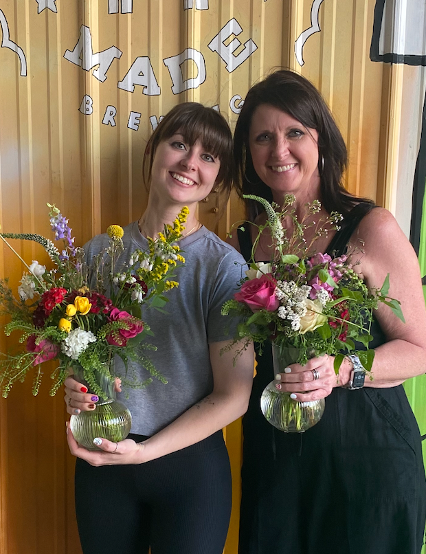 Galentine’s Flower Arranging