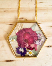 Load image into Gallery viewer, Pressed Flower Bouquet - Boutonniere Gold Frame
